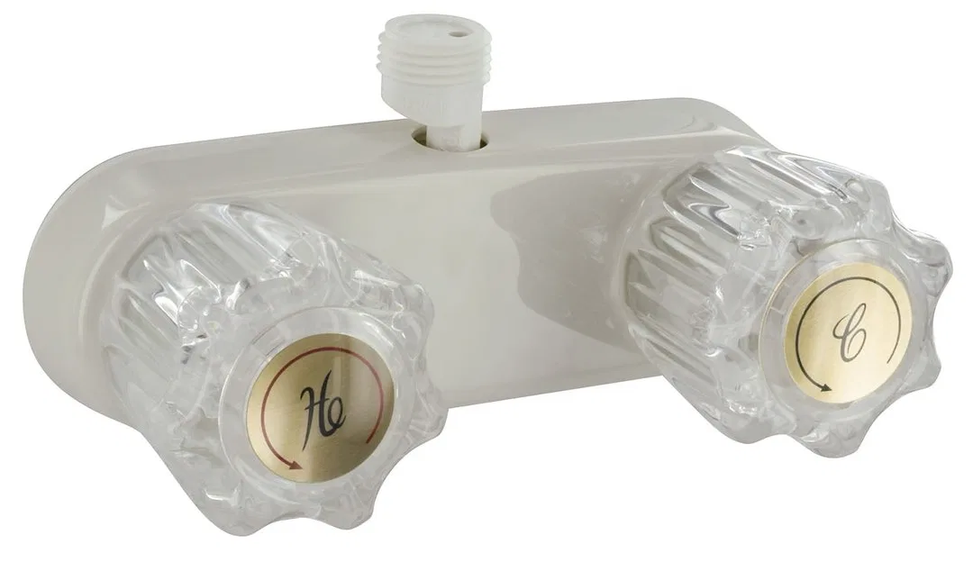 PF223242 – VALTERRA LLC Shower Control Valve, 2 Valve Single Piece Wall Mount 1/4 Turn Washerless Valve 4 Inch Center...